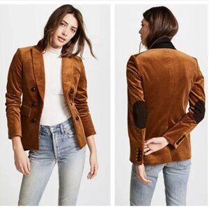 Veronica Beard Cliff Cutaway Corduroy Blazer Elbow Patches